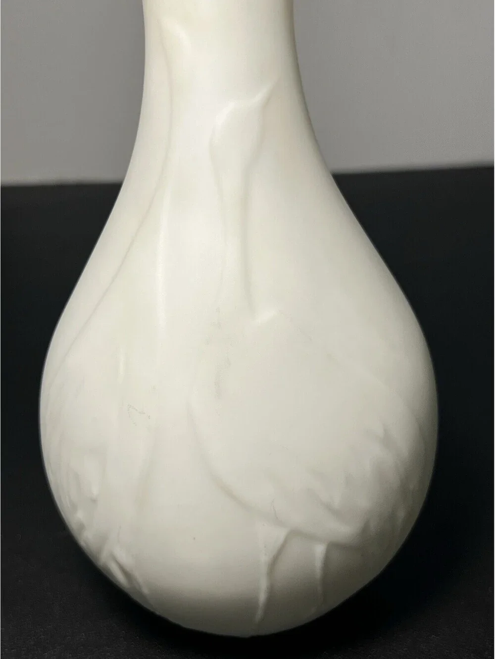 Sawanotsuru Japan 1990s Sake Decanter Bottle Hakururi Daiginjo Glass White 4x10”